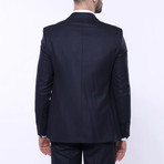 Jaxon 3-Piece Checkered Slim Fit Suit // Navy (Euro: 42)