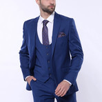 Milo Slim Fit Plain 3-Piece Vested Suit // Navy (Euro: 48)
