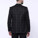 Levi 3-Piece Checkered Slim Fit Suit // Black (Euro: 52)