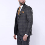 Thomas 3-Piece Checkered Slim Fit Suit // Brown (Euro: 48)