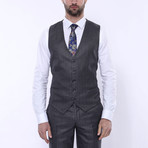 Aiden 3-Piece Stripe Slim Fit Suit // Smoked (Euro: 50)