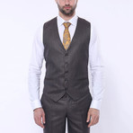Samuel 3-Piece Stripe Slim Fit Suit // Brown (Euro: 54)