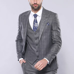 Carter Slim Fit 3-Piece Suit // Gray (Euro: 50)