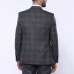 Thomas 3-Piece Checkered Slim Fit Suit // Brown (Euro: 54)