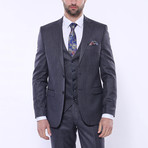 Sebastian 3-Piece Stripe Slim Fit Suit // Navy (Euro: 48)