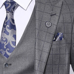 Carter Slim Fit 3-Piece Suit // Gray (Euro: 44)