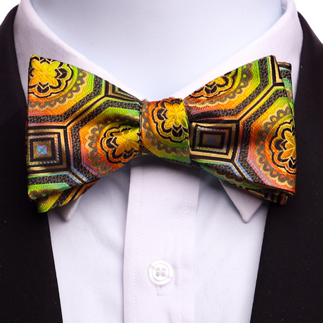Self Bow Tie And Hanky Set // Parrot Pattern