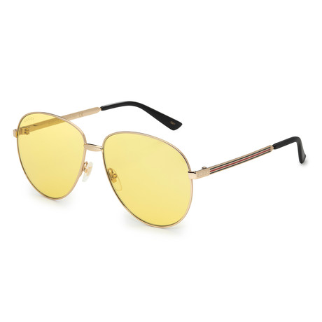 Unisex G0138S-008 Polarized Sunglasses // Gold + Yellow
