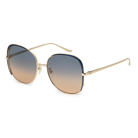 Women's GG0400S-006 Sunglasses // Gold + Blue Gradient