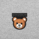 Teddy Bear Patch Scarf // Gray