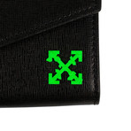 Off-White // Grained Leather Arrow Logo Wallet // Black