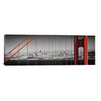 Golden Gate Bridge Panoramic Downtown View by Melanie Viola (60"W x 20"H x 0.75"D)