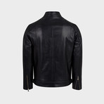 Harley Biker Leather Jacket // Black (3XL)