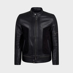Gunner Blouson Leather Jacket // Black (M)