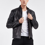 Axel Biker Leather Jacket // Black (2XL)