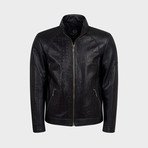 Axel Biker Leather Jacket // Black (S)