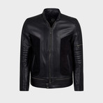 Gunner Blouson Leather Jacket // Black (L)