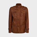 Zander 4 Pocket Leather Jacket // Camel (2XL)