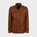 Zander 4 Pocket Leather Jacket // Camel (3XL)