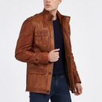 Zander 4 Pocket Leather Jacket // Camel (M)