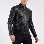 Axel Biker Leather Jacket // Black (XL)
