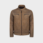 Harley Biker Leather Jacket // Mink (3XL)