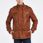 Zander 4 Pocket Leather Jacket // Camel (2XL)