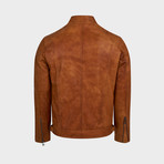 Harley Biker Leather Jacket // Camel (XL)