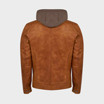 Zeke Biker Leather Jacket // Camel (XL)