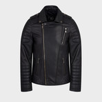 Phoenix Biker Leather Jacket // Black (M)