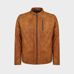 Titus Biker Leather Jacket // Camel (S)