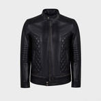 Pierce Blouson Leather Jacket // Black (2XL)