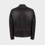 Cadmus Blouson Leather Jacket // Oiled Brown (XL)
