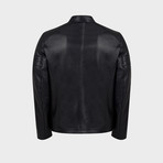 Blaze Biker Leather Jacket // Black (M)
