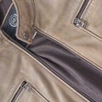 Harley Biker Leather Jacket // Mink (M)