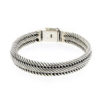 Twisted Rope Bracelet // Silver