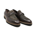 Suede + Leather Penny Loafer // Brown (US: 11)