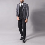 Jesse 3-Piece Slim Fit Suit // Smoked (Euro: 46)
