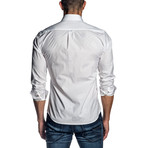 Long-Sleeve Shirt // White Jacquard (XL)