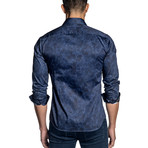 Russel Button-Up // Navy Paisley (XL)