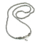 Sterling Silver Byzantine Chain Necklace // 2.5mm (24")