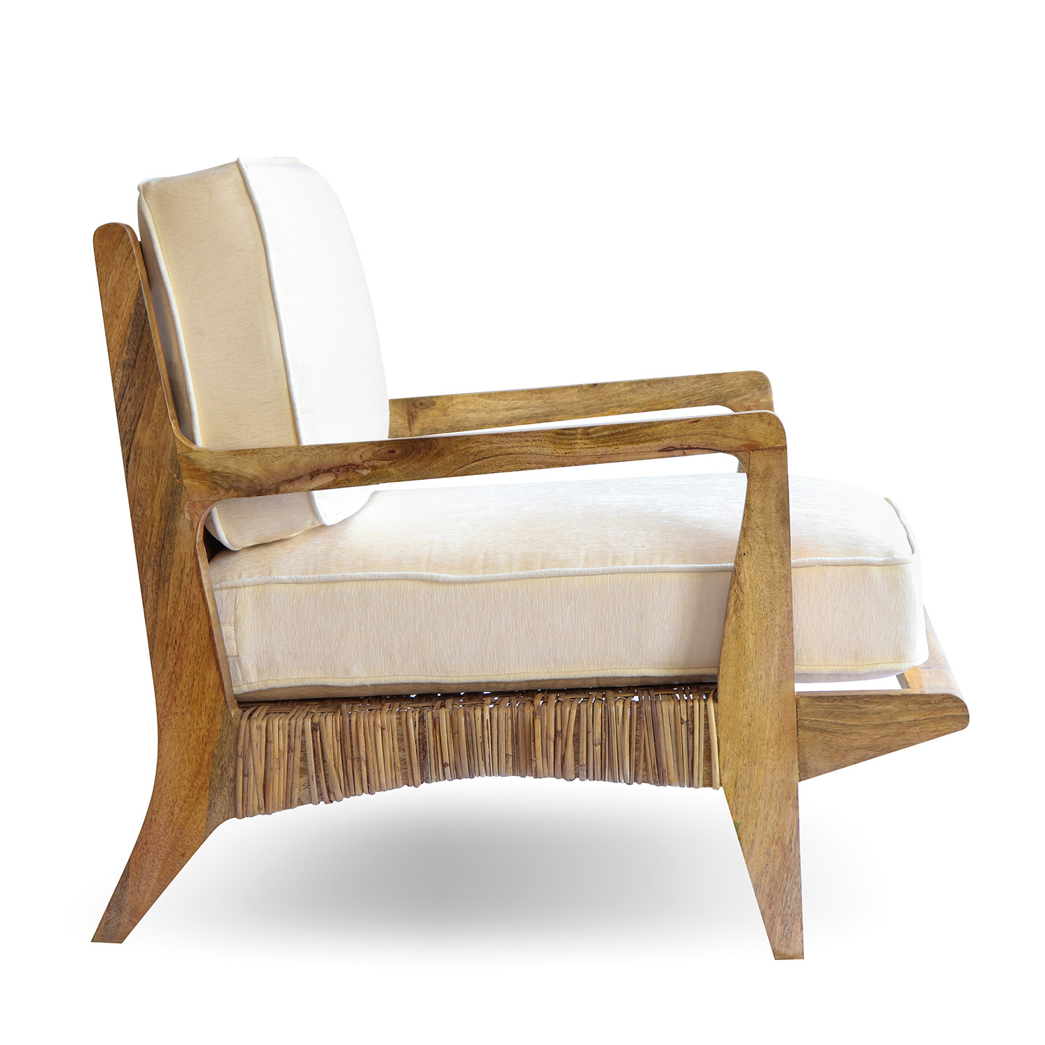 Rattan Accent Chair // Set of 2 Peach & Pebble Touch