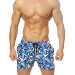 Butterfly Shorts // Blue (Small)