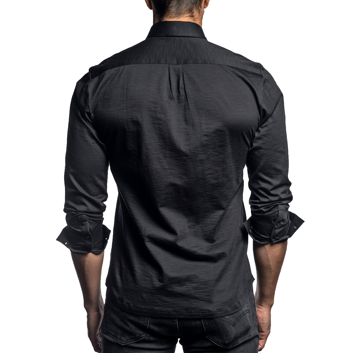 Long-Sleeve Shirt // Black Knit (S) - Jared Lang - Touch of Modern