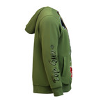 Flying Aces Hoodie // Olive (S)
