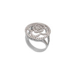 Estate Platinum Diamond Flower Ring // Ring Size: 6.5 // Pre-Owned