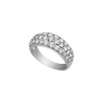 Estate Platinum 3 Row Diamond Ring // Ring Size: 8 // Pre-Owned