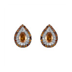 Tresorra 18k White Gold Diamond Pear Earrings // Pre-Owned