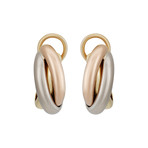 Cartier 18k Three-Tone Gold Trinity Earrings // Pre-Owned
