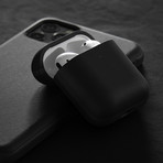 Airpods Active Case // Black Leather
